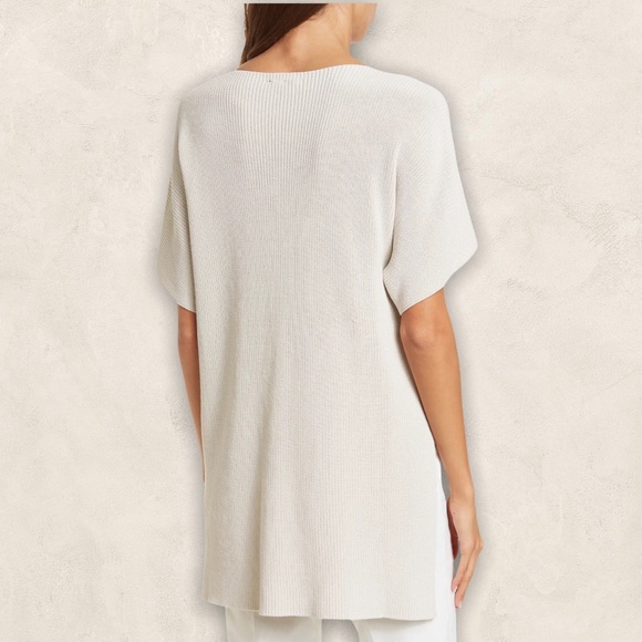 Eileen Fisher Bateau Knit Tunic Blouse - Picture 5 of 5